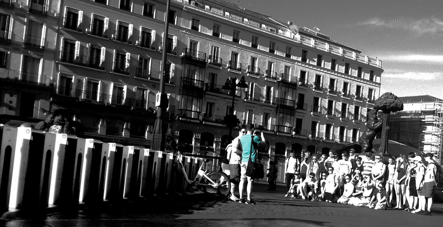 fotografia blanco y negro, puerta del sol