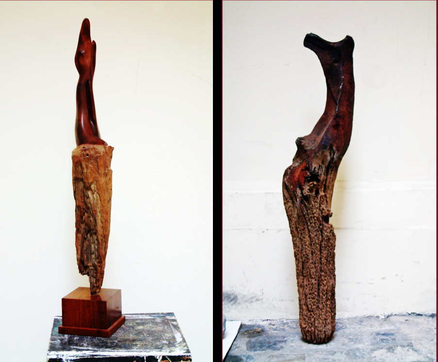 les oiseaux, Eric Delmare, Escultura de Madera