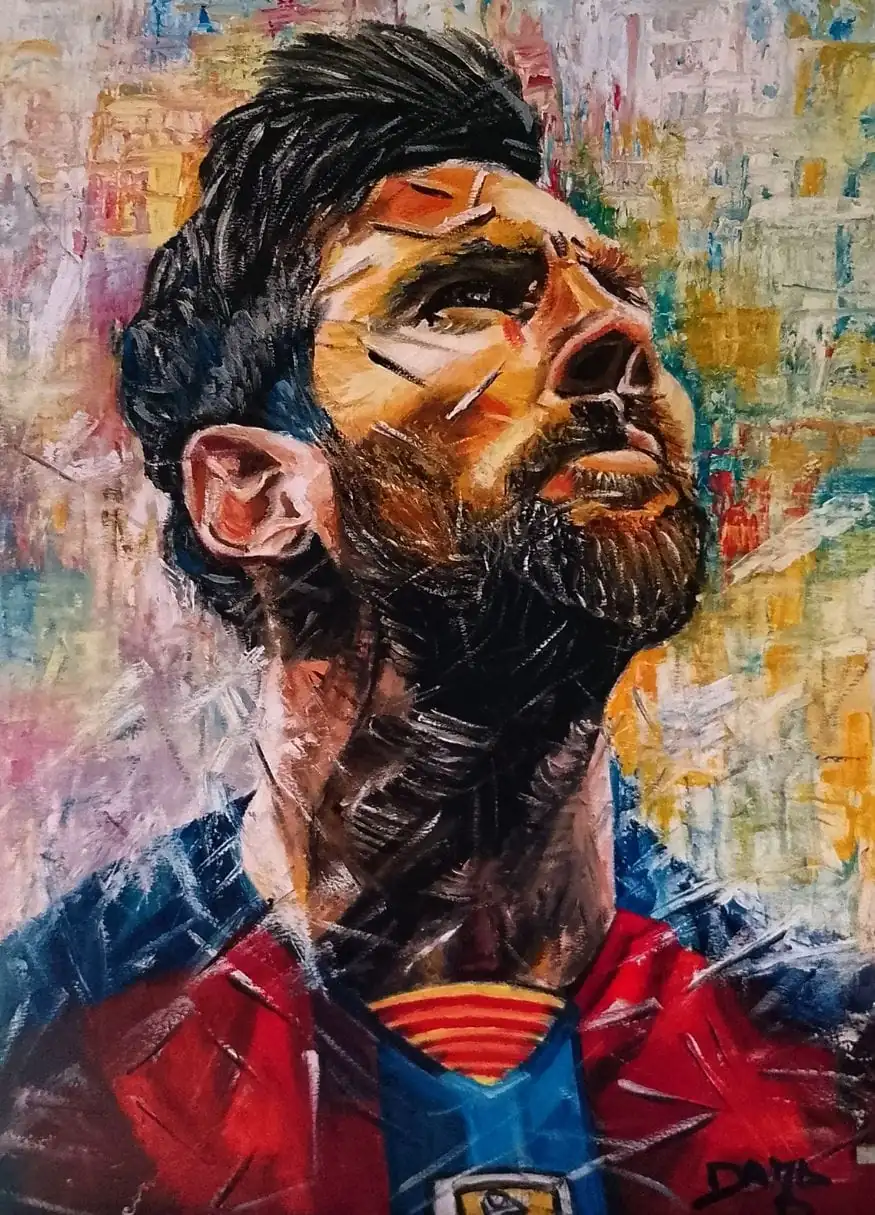 Obra de pintura, Lionel Messi