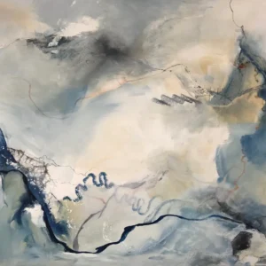 Obra de Arte Abstracto, huellas de invierno