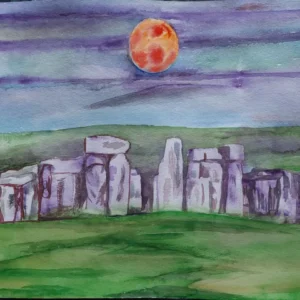Stonehenge en luna llena
